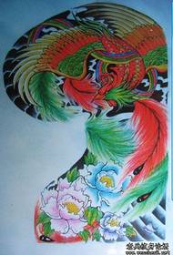 Mtindo wa tattoo wa Phoenix: rangi ya nusu 胛 phoenix muundo wa tattoo