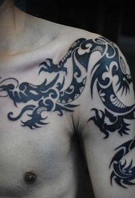 dominujący totem szal smok tatuaż wzór