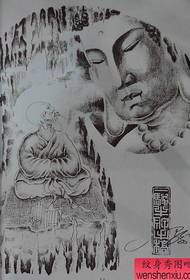 la figura del tatuaggio raccomandava un lavoro a mezzo busto del Buddha