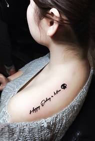immagine di tatuaggio inglese spalla spalla 115220-Creative foto tatuaggio tatuaggio spalla sanscrita in bianco e nero