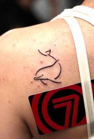 modello di tatuaggio di delfino carino spalla ragazze
