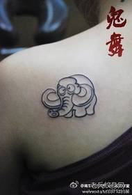 jenter skulder søt liten elefant tatoveringsmønster