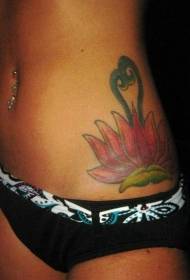 taille read prachtich lotus tatoetmuster