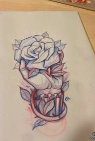 European hand rose tatuu odide