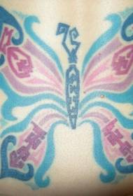taille couleur personnalité papillon image de tatouage d'os