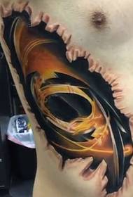 az derék oldalán 3D totem tetoválás tetoválás színű