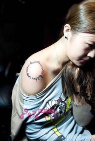 bellezza fragrante spalle inglese lettera moda immagini del tatuaggio