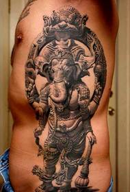 recommended a side waist stone statue god tattoo works picture