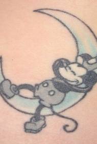 Mickey tattoo-patroon op de taille cartoon maan