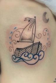 side talje lille frisk europæisk og amerikansk sejlads tatovering tatovering mønster