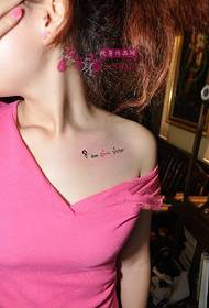 beauty chest fresh letter tattoo picture