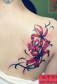 tytöt hartiat kaunis Bianhua kukka tatuointi malli