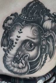 moda virina brusto personeco kiel la dia tatuaje ŝablona bildo