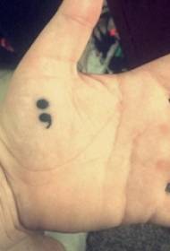 Tattoo Symbol männliche Hand Handfläche schwarz Symbol Tattoo Bild