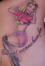 human sa Waist nga sexy nga tattoo sa tattoo