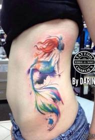 chikamu chiuno ruvara mermaid splash ink tattoo tattoo