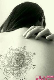 girl back totem vintage tattoo picture