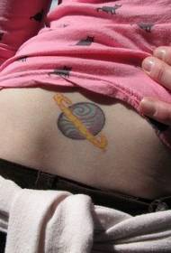 foto interessante del tatuaggio del pianeta di colore della vita