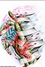 Modello di tatuaggio diamante Palm