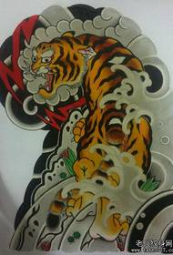 dominateur classique traditionnel demi 胛 motif de tatouage Tiger