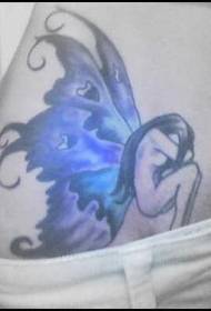 derék színű pillangó lány tetoválás minta