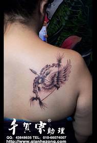 shoulder Back fashion trend of Sagittarius tattoo pattern