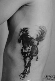 one-side waist-inspired style horse tattoo pattern