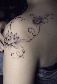 grožio skara lotoso tatuiruotės modelis