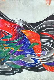 traditional squid tattoo pattern on the chest