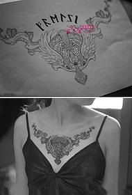 tattoo сандуқи эҷодӣ сиёҳ ва сафед