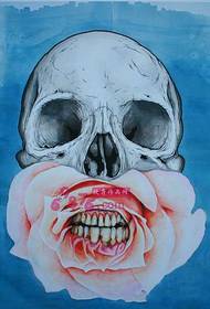 foto manoscritto tatuaggio bocca rosa