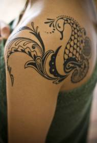 dívka rameno phoenix vznešené tetování 114490-beauty rameno růže tetování vzor