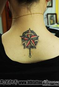 Modelo de tatuaxe de estrelas de cinco puntas para nenas de moda fresco 115029 cadro de nenas bonito e fermoso patrón de tatuaxe de mariposa de leopardo