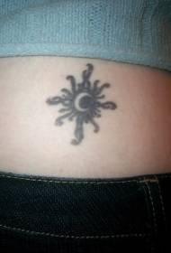 cerchio arricciato Black Sun Totem Tattoo Pattern