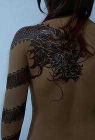 sopra la spalla drago malvagio Le immagini del tatuaggio sono sicure e fiduciose