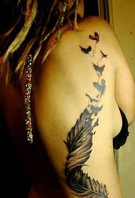 сексуальна краса бокові талії моди крила татуювання