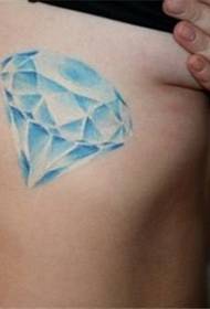 beauty kant boarst in kleurrike diamant tattoo patroan