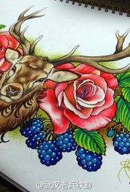 figura tatuaggio Racomanda un manoscrittu tatuatu di un tatuatu di rose di cervo