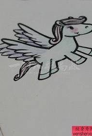 një model dorëshkrimi i tatuazheve Pegasus