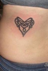pás čierny minimalistický symbol srdca tetovanie