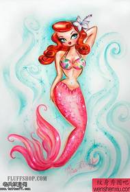 Kleur Mermaid tattoos word deur die tattoo museum gedeel