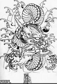 Dragon Wen-hânskrift wurket troch tatoeaazjes show dielen