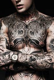 handsome male star has a cool totem tattoo 115675 - sexy beauty with a devil figure covered in totem tattoo