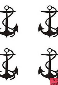 simple anchor tattoo pattern