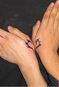 Hukou bellissimo tatuaggio totem di coppia