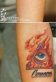 paže Populární klasický pár vševědoucí oko tetování vzor