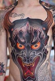 повний вбивчого кольору в японському кольорі, великий малюнок татуювання prajna