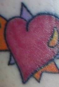been kleur liefde driehoek tattoo patroon
