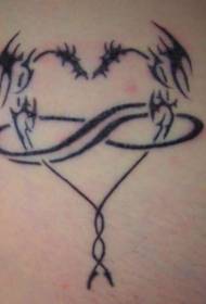 braccio tatuaggio tribale nero stile simbolo infinito