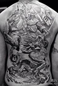 sada dominantních černobílých portrétních tetování